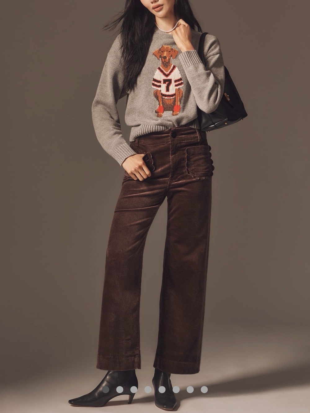 THE COLETTE CROP WIDE-LEG TROUSERS BY MAEVE: CORDUROY SCALLOP POCKET EDITION